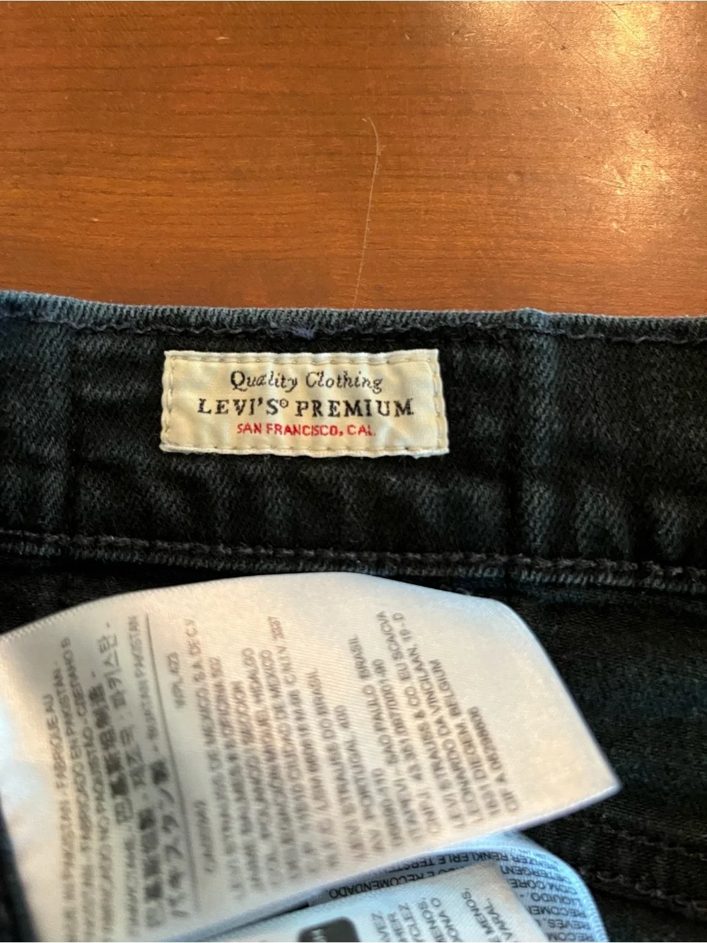 Levi's 511 Slim Fit Black Jean Waterless Men's Denim W33 L34